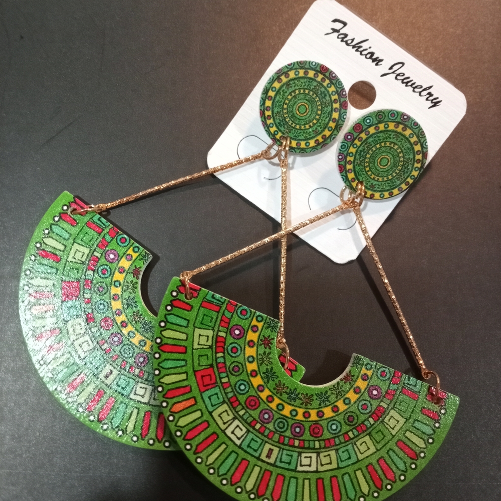 Fashion Jewelry Colorful Mandala Earrings